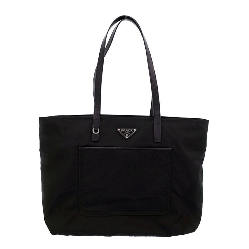 Prada Tessuto Vela Tote Shoulder Bag Black